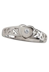 superb teensy-weensy diamond birthstone ring for babies and kids          
